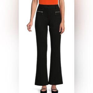 DKNY Flare Leg pants with front zip pockets Size: 14 Color: Black